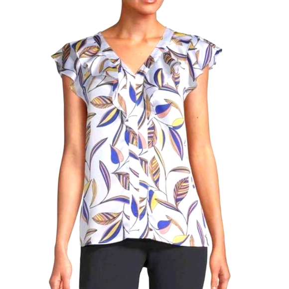 Liz Claiborne Vneck Blouse, size L - Picture 2 of 10